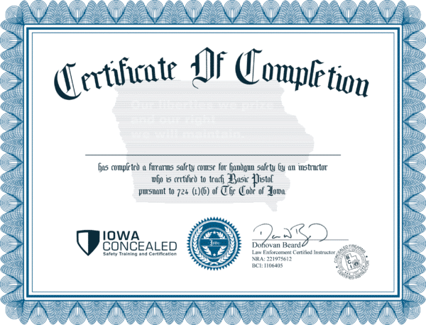 Digital Certificate - Iowa