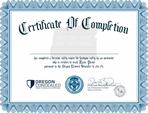 Digital Certificate - Oregon